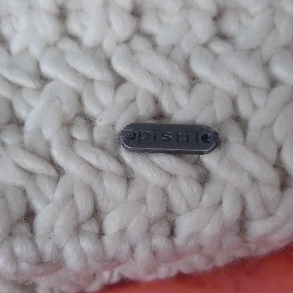 Pistil Cream Knit Beanie with Faux Fur Pom